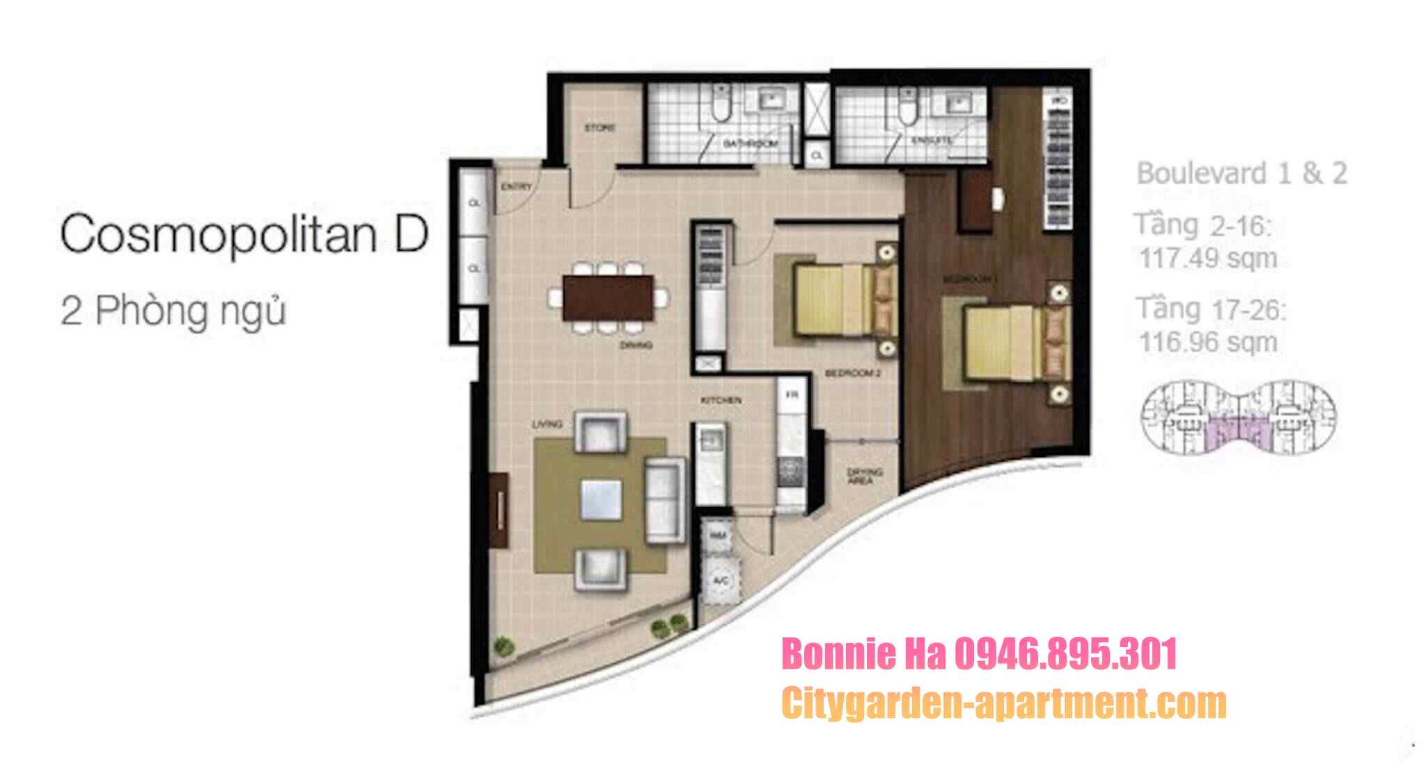 batch Mặt bằng căn hộ 2 phòng ngủ Cosmopolitan D chung cư City Garden quận bình thạnh tháp Avanue 2048x1101 1