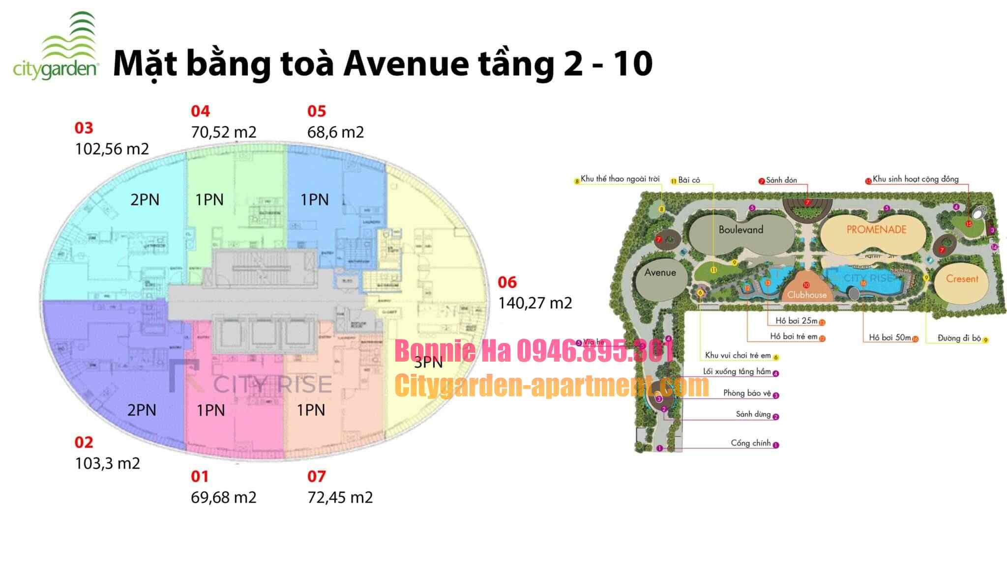 batch Mặt bằng căn hộ tháp Avenue tầng 2 dến tầng 10 chung cư City Garden quận Bình Thạnh 2048x1152 1