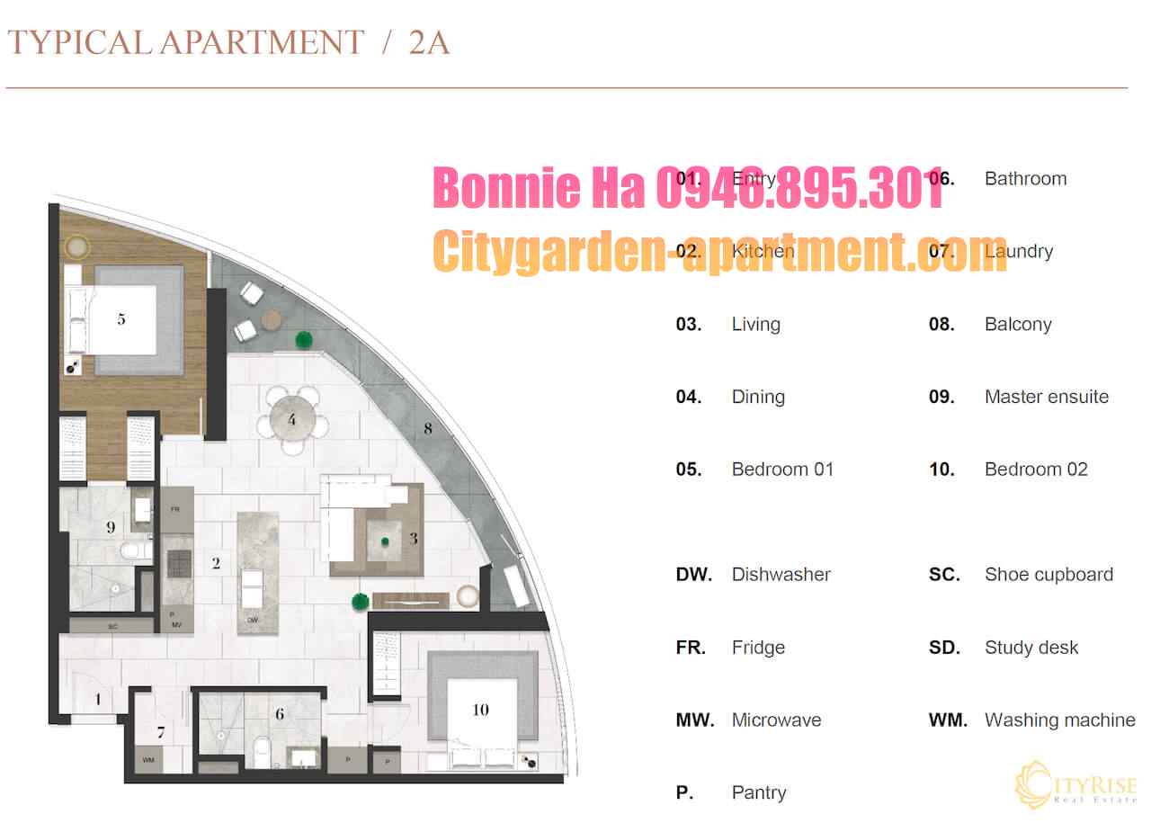 batch mat bang layout can ho city garden thap cresent city rise 7