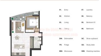 batch mat bang layout can ho city garden thap cresent city rise 6
